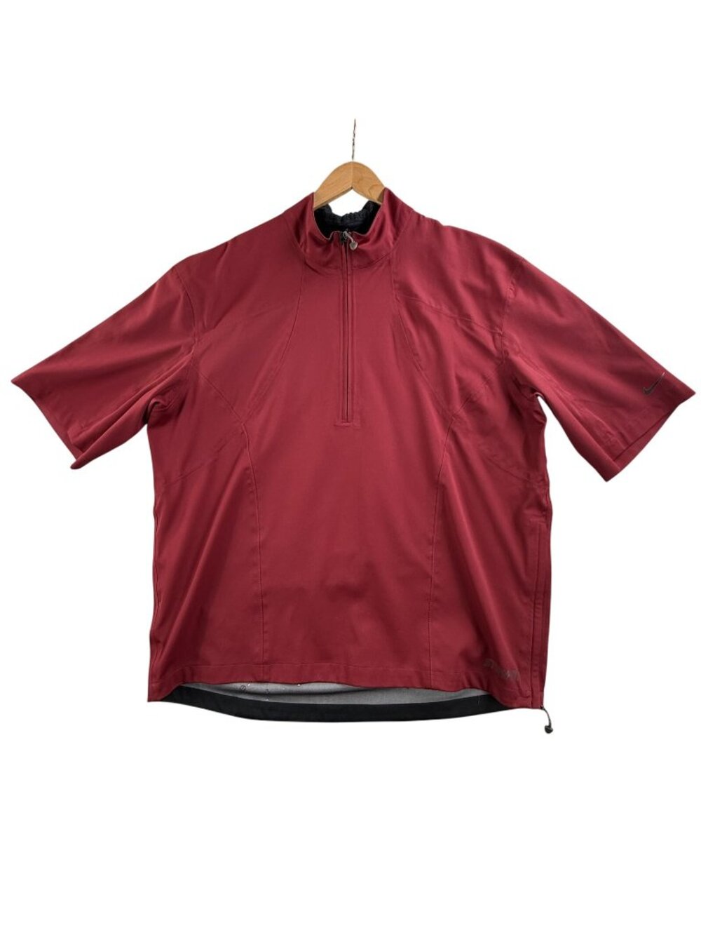 Vintage Nike Golf Pullover Men XL Red Storm-FIT 1/4 Zip Short Sleeve Rain Jacket